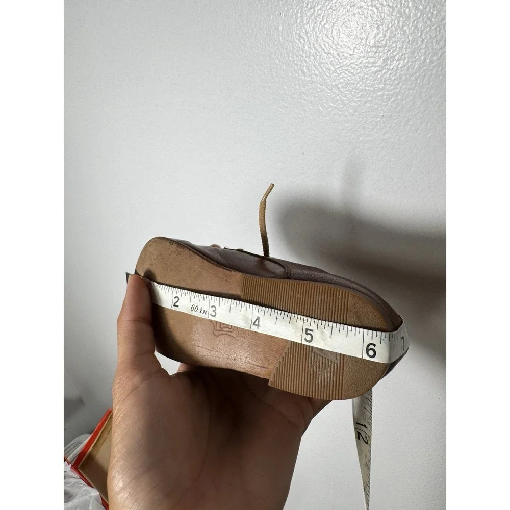 Vintage Brown Leather Baby Shoes Lace Up Antique ToddlerBaby Made In Italy Sz 24